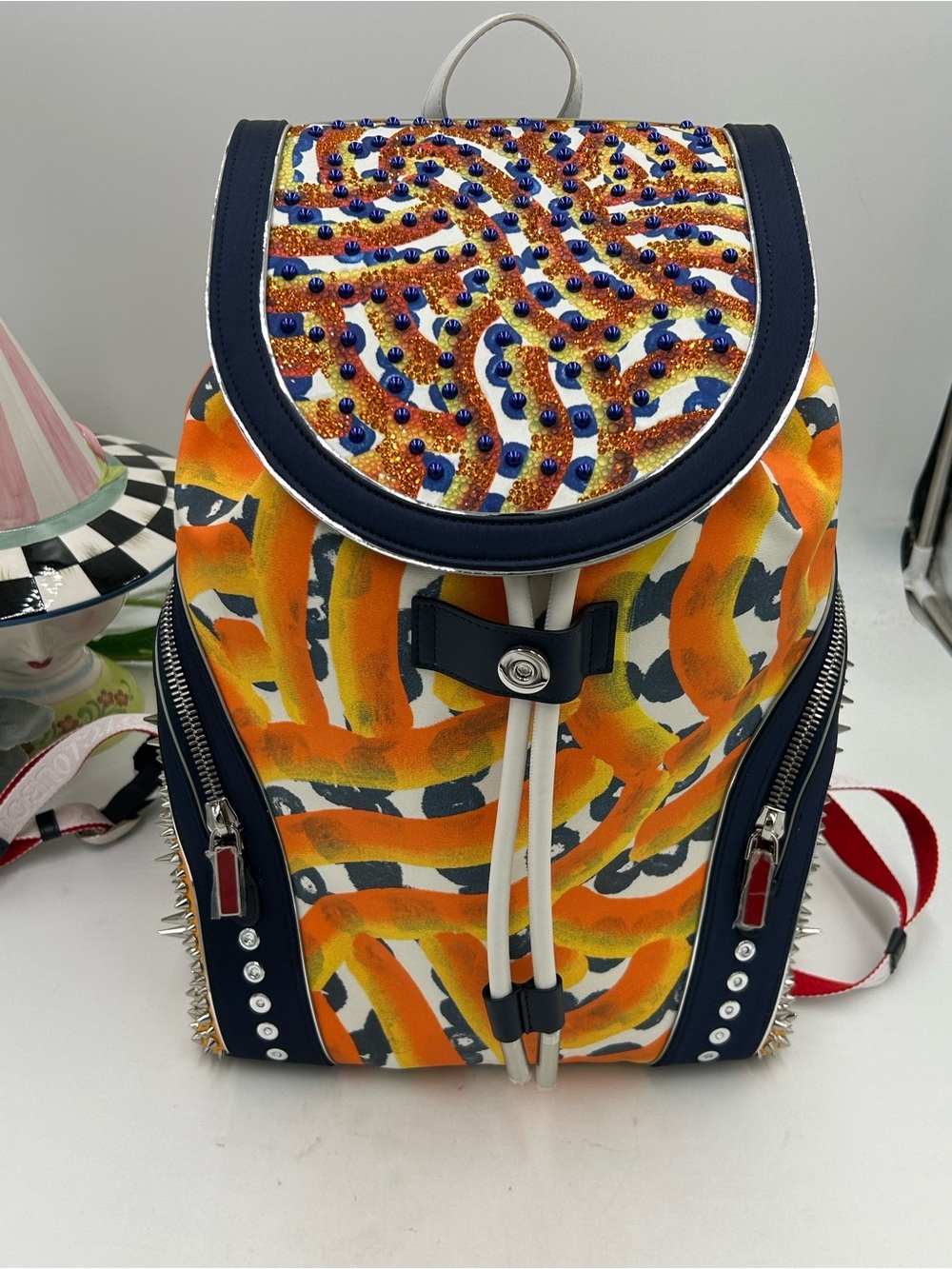 Unisex Christian Louboutin x Otis Hope Carey Limited edition funky backpack